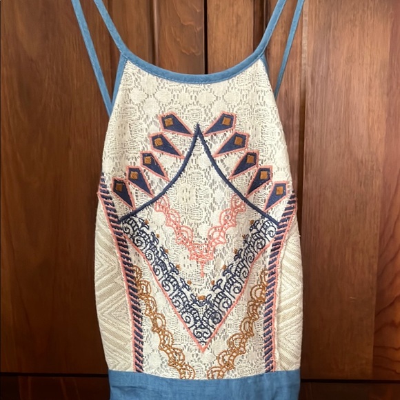 Flying Tomato Lace Dress with Blue and Orange Accents - Picture 1 of 5